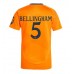 Maillot de foot Real Madrid Jude Bellingham #5 Extérieur vêtements 2024-25 Manches Courtes